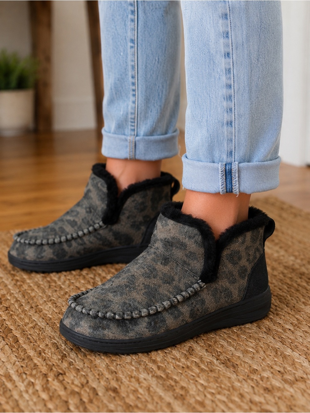 Hey Dude Denny Leo Nut Size 6 women’s booties